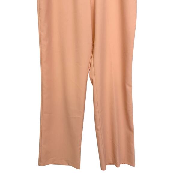ASOS Tall High Waist Trousers Peach Pink Straight Leg Dress Pants Size 14 Long - Picture 4 of 11